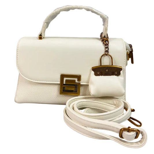 Elegant White Womenβs Handbag | Premium PU Leather Crossbody & Shoulder Bag