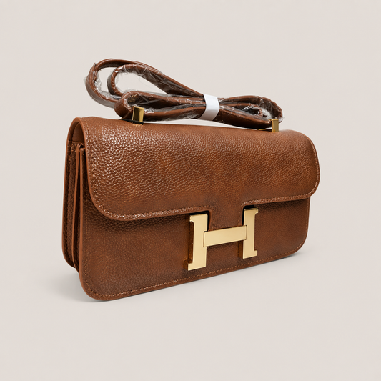 Elegant Brown Womenβs Shoulder Bag β Premium Leather Look Handbag