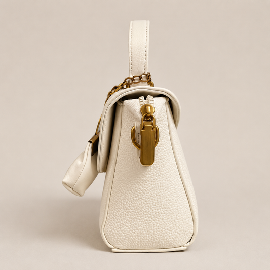 Elegant White Womenβs Handbag | Premium PU Leather Crossbody & Shoulder Bag