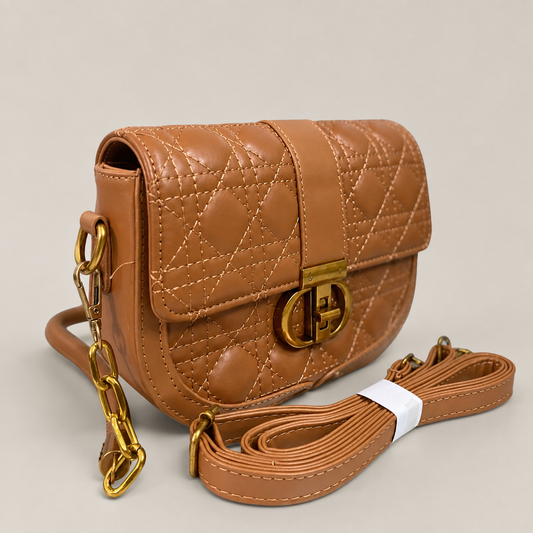 Elegant Brown Womenβs Handbag | Premium PU Leather Shoulder & Crossbody Bag