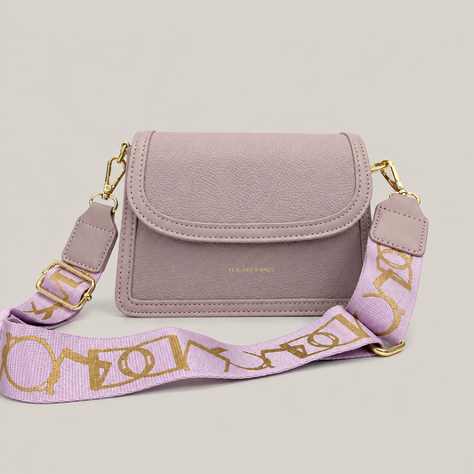 A Luxury Mini Crossbody Bag with Designer Strap β Blush Pink