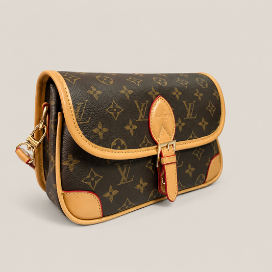 LV Inspired White Monogram Shoulder Bag for Women | Premium Designer Style Handbag
