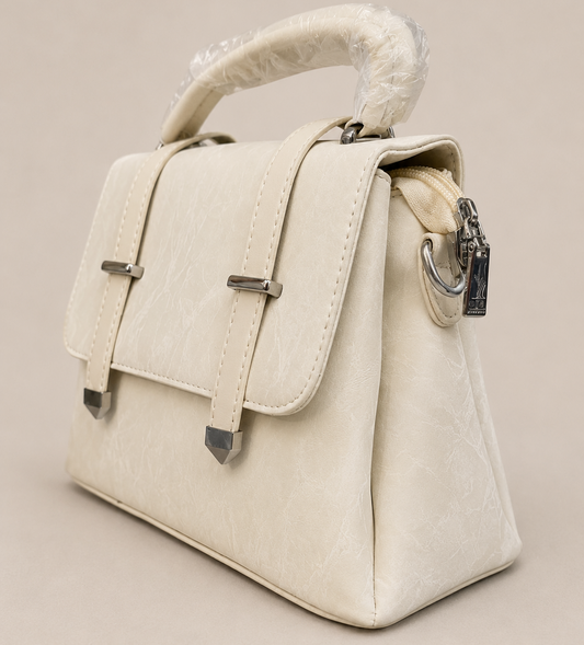 Elegant White Womenβs Handbag | Premium PU Leather Shoulder & Crossbody Bag