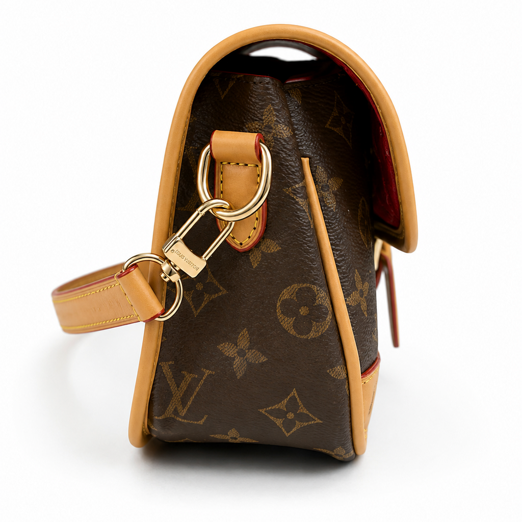 Elegant Vintage Monogram Crossbody Handbag