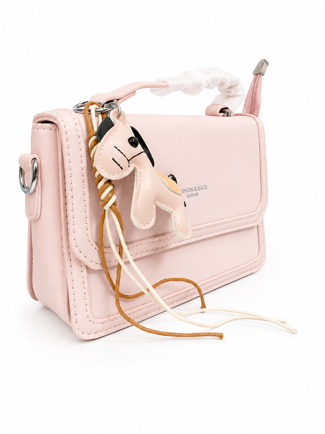 Elegant Blush Pink Structured Fashion Handbag