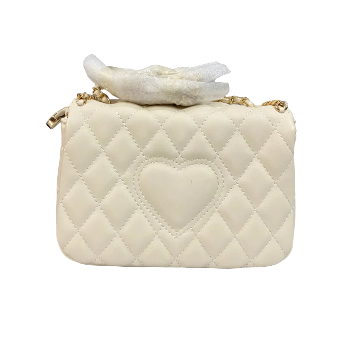 White Premium Leather Shoulder Bag for Women | Elegant Crossbody Handbag