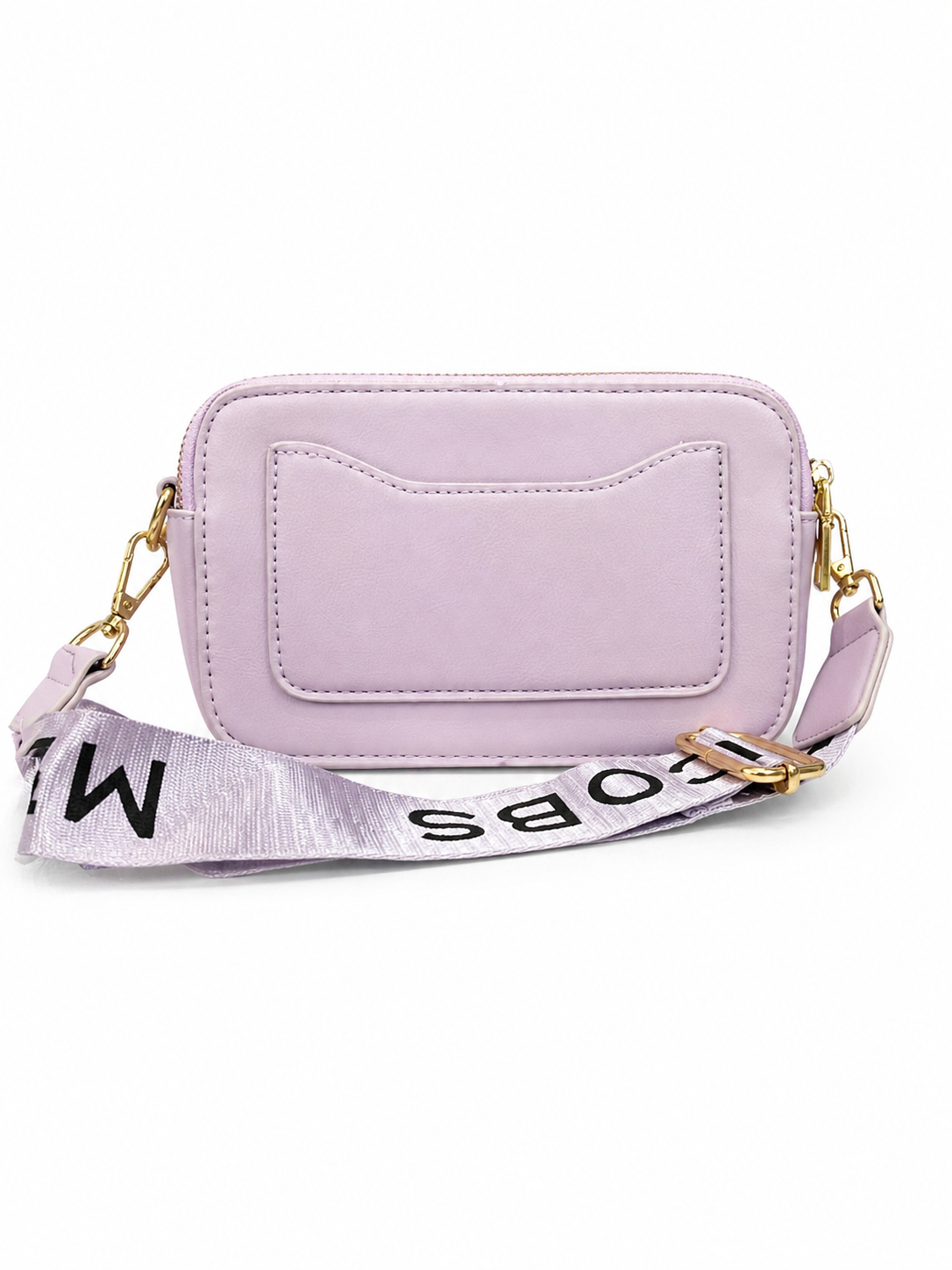 Crossbody Bag with Back Pocket & Gold Hardware