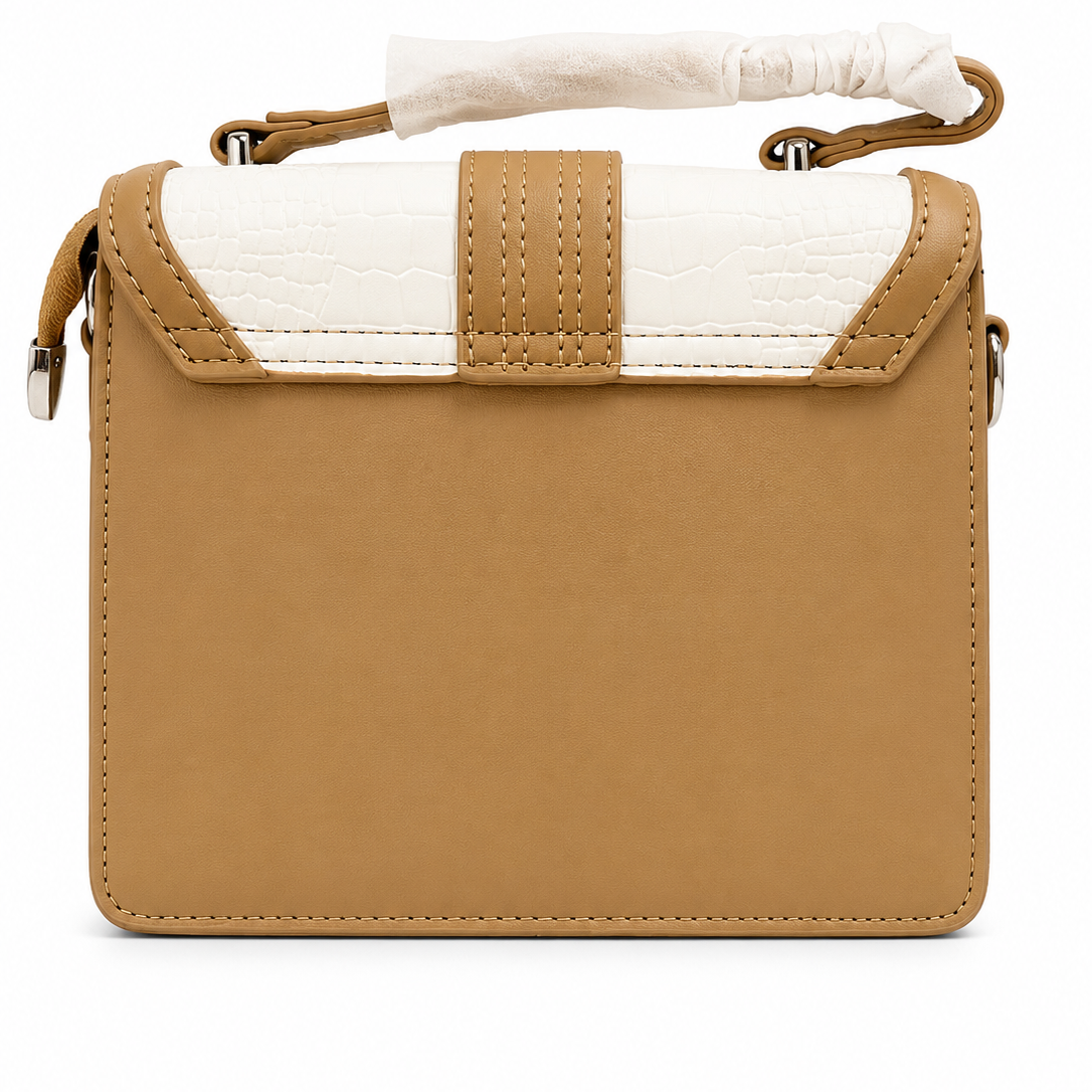 Elegant Croc-Texture Tan