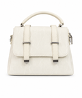Elegant Ivory Structured Handbag For Everyday Style