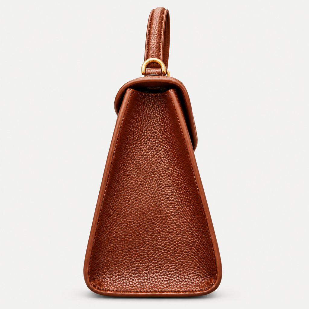 Premium Brown Structured Handbag For Ladies