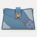 Elegant Teal Shoulder Bag with Gold Chain