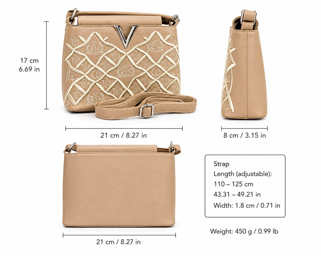 A Elegant Nude Mini Top-Handle Crossbody Bag