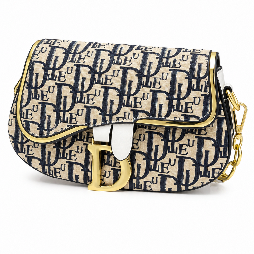 Structured Monogram-Print Handbag