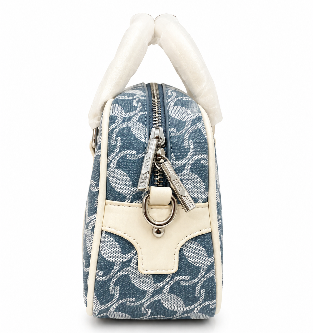 Stylish Blue Printed Handbag with Premium Details