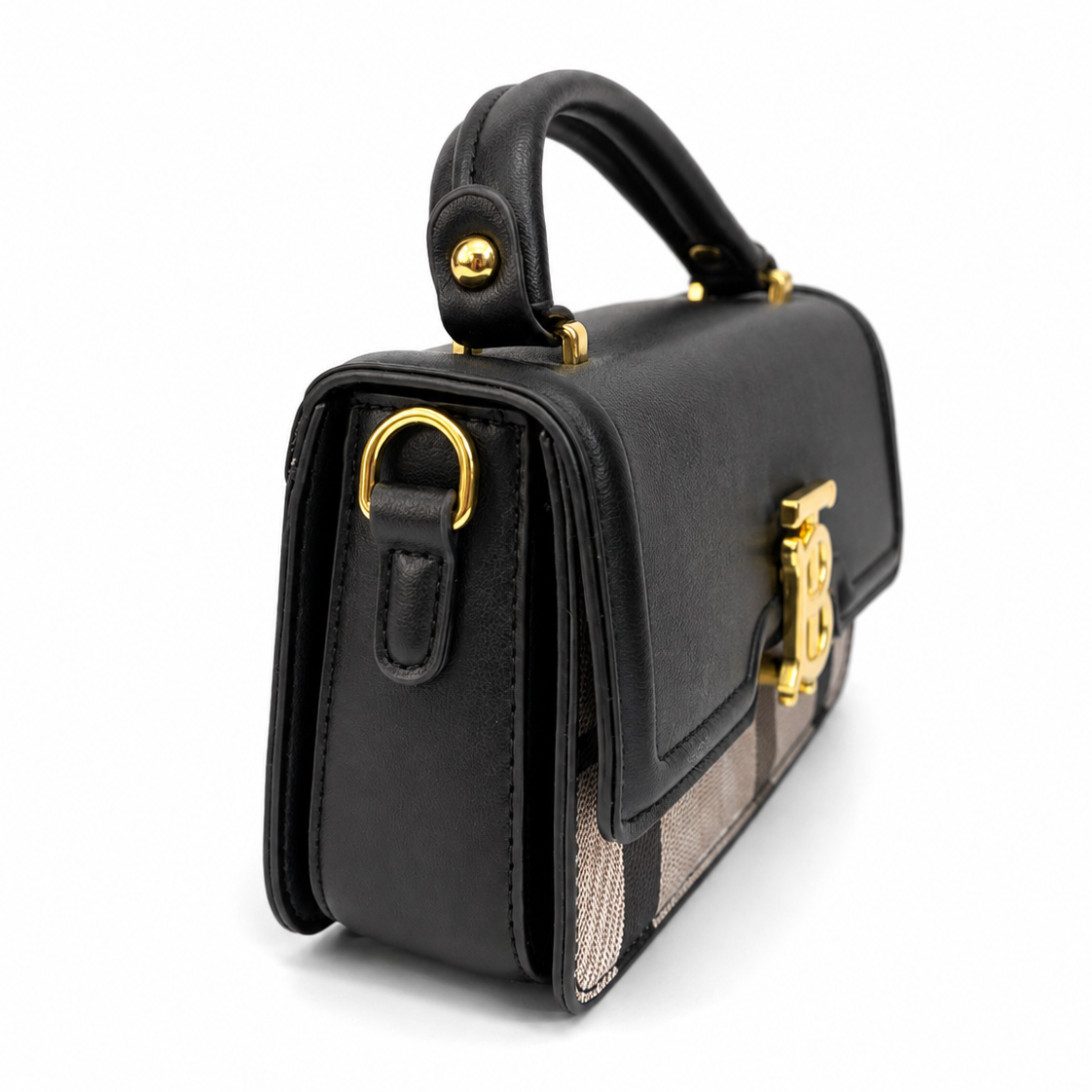 Classic Black Leather Satchel