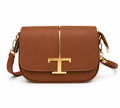 Elegant Vintage Brown Monogram Shoulder Handbag