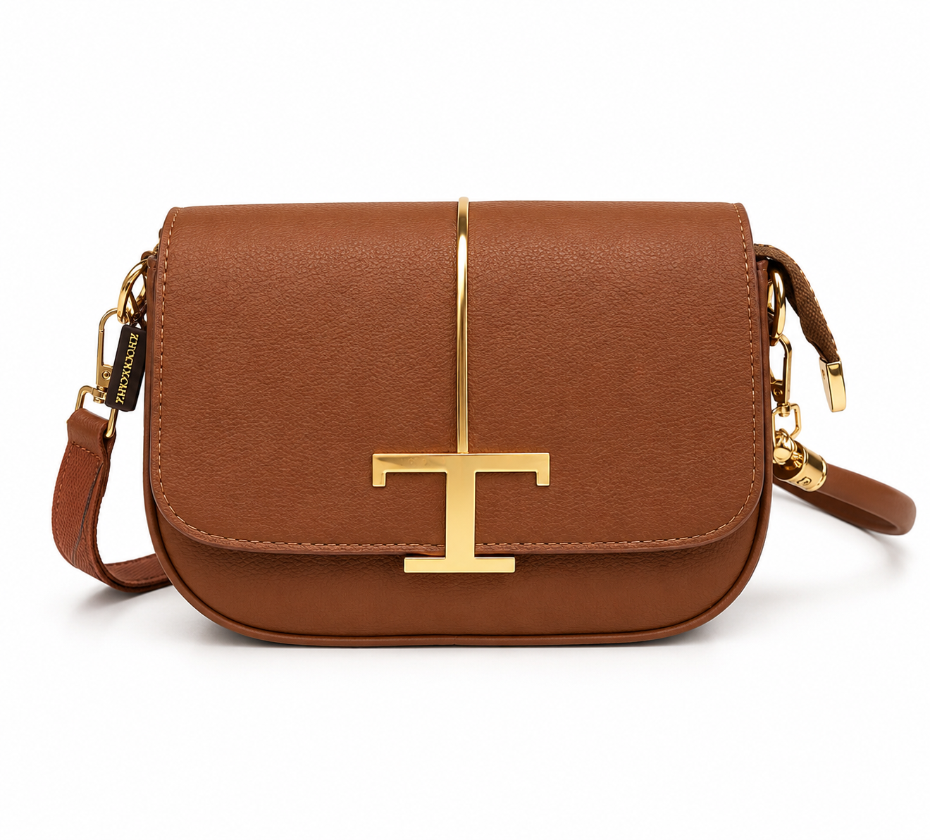 Elegant Vintage Brown Monogram Shoulder Handbag