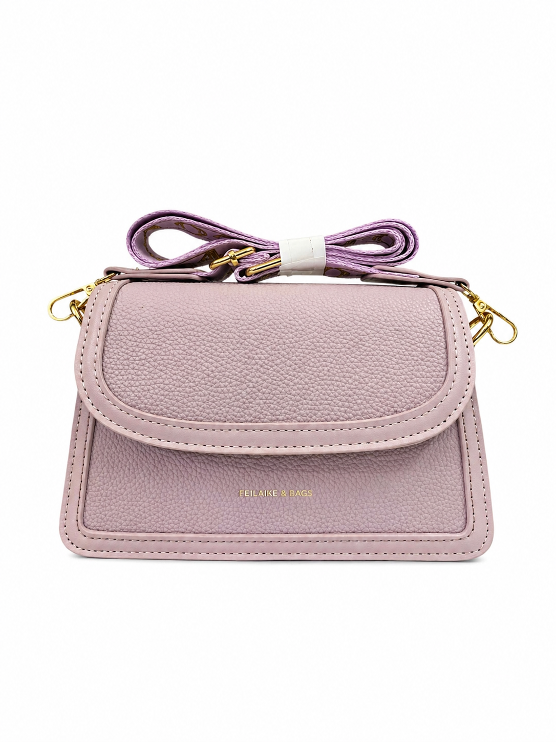 A Luxury Mini Crossbody Bag with Designer Strap – Blush Pink