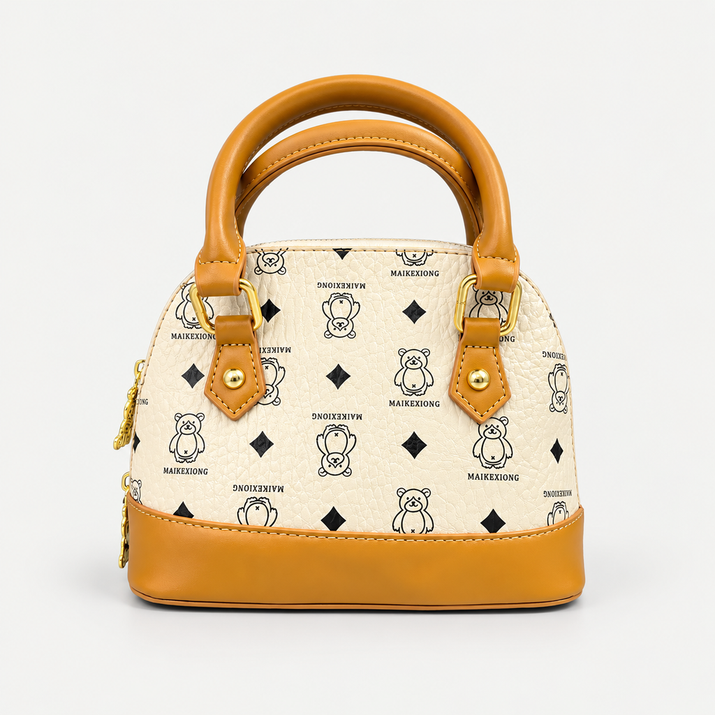 Elegant Teddy Print Handbag