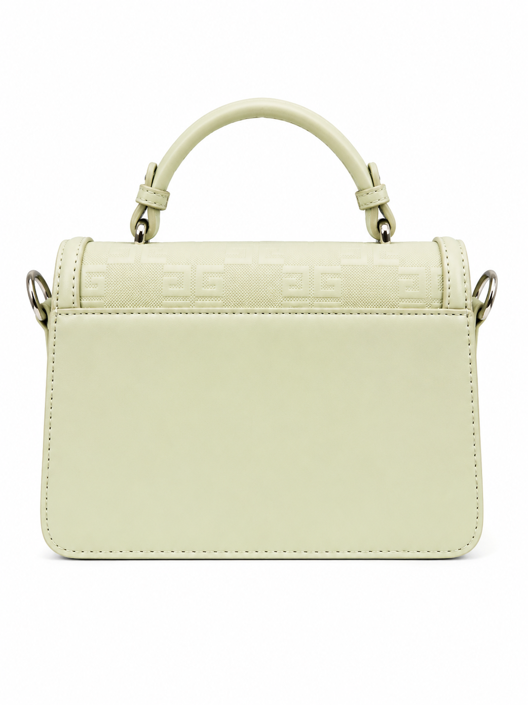 Luxury Mint Geometric Pattern Top Handle Bag