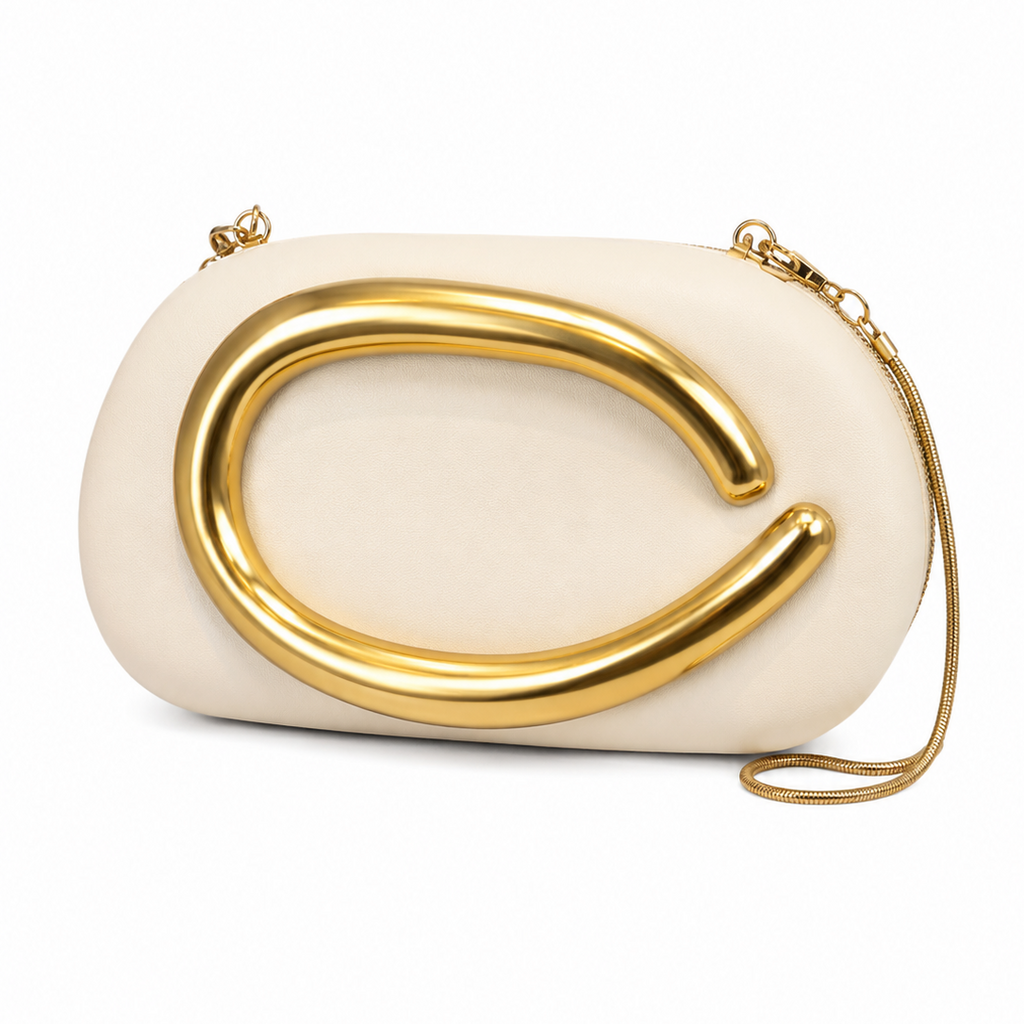 Elegant Gold Handle Mini with Shoulder Bag