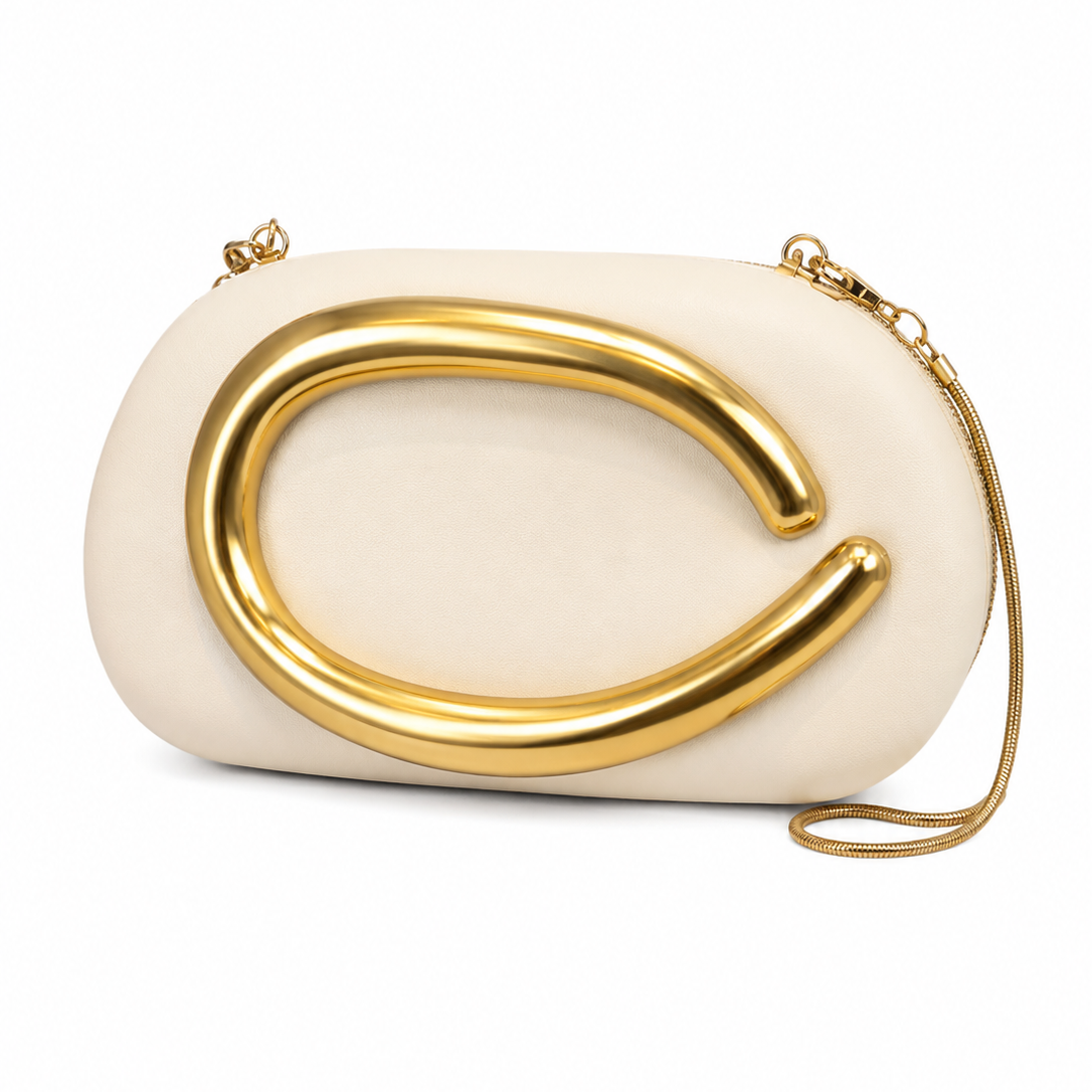 Elegant Gold Handle Mini with Shoulder Bag