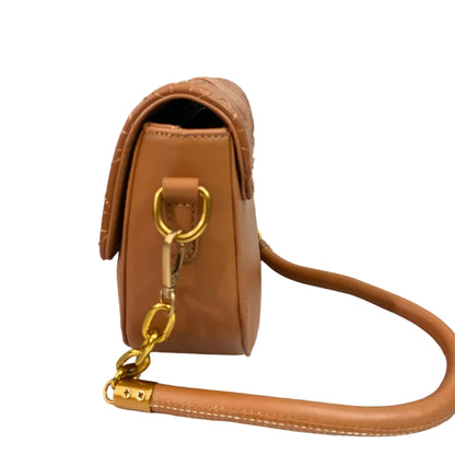 Elegant Brown Women’s Handbag | Premium PU Leather Shoulder & Crossbody Bag
