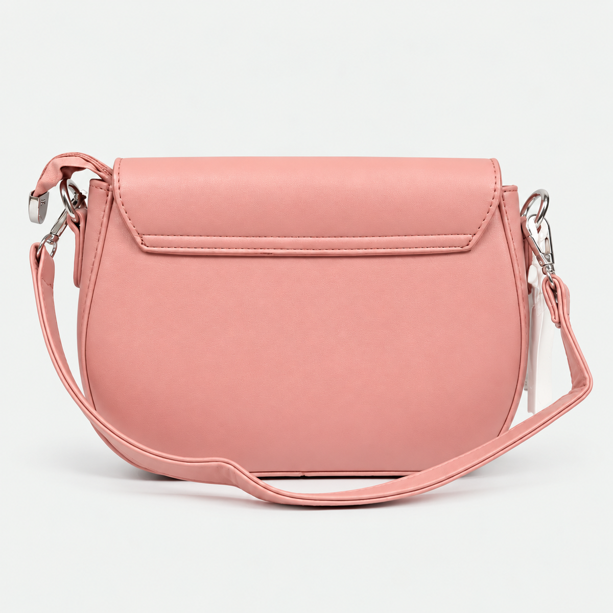 Elegant Pink Shoulder Bag With Gold Lock Detail