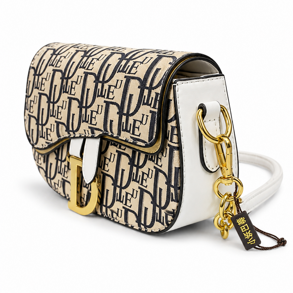 Structured Monogram-Print Handbag