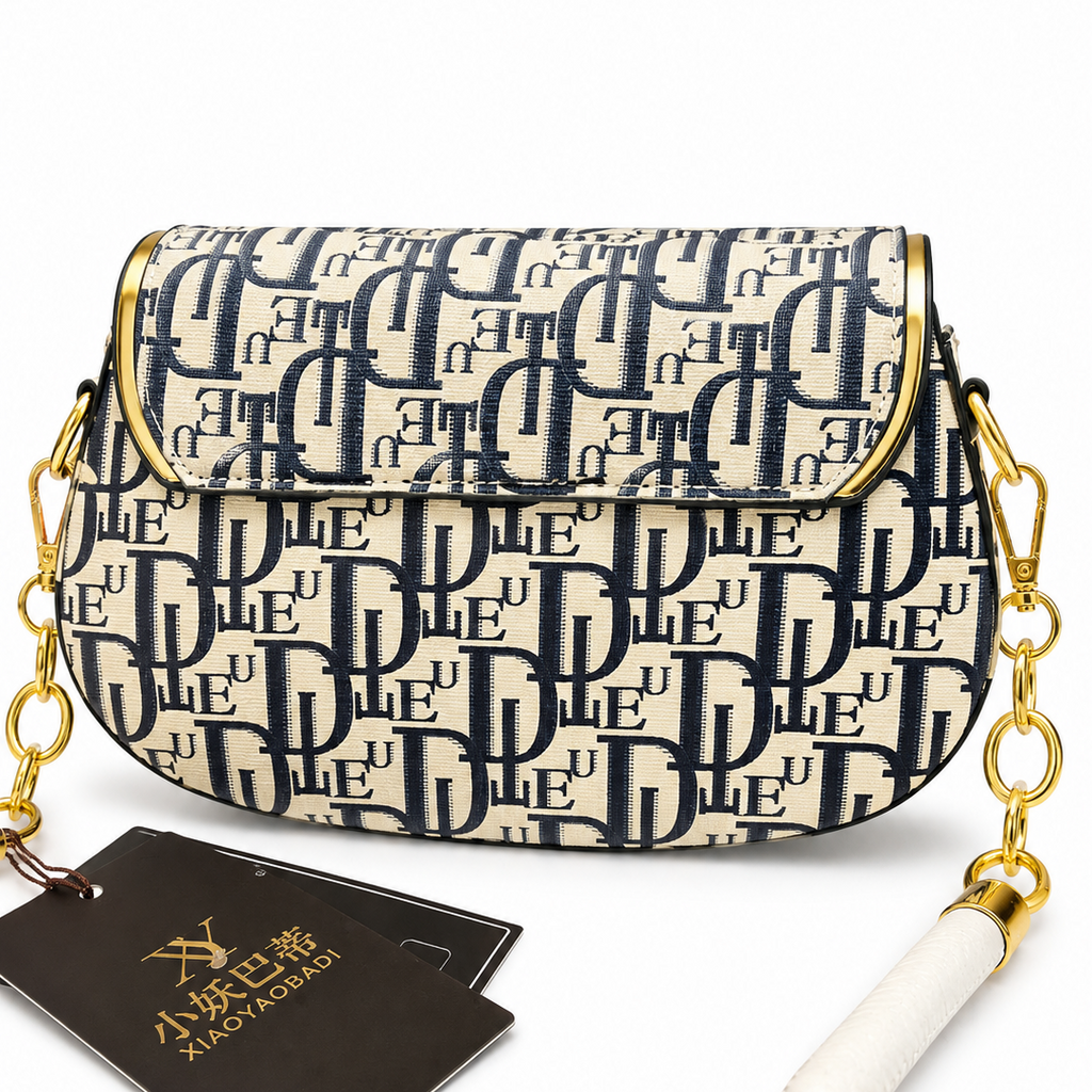 Structured Monogram-Print Handbag