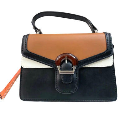 Luxury Black & Brown Women’s Handbag | Premium PU Leather Crossbody & Shoulder Bag