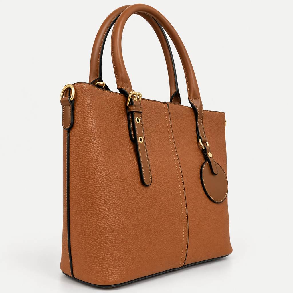 Elegant Textured Leather Tote Bag