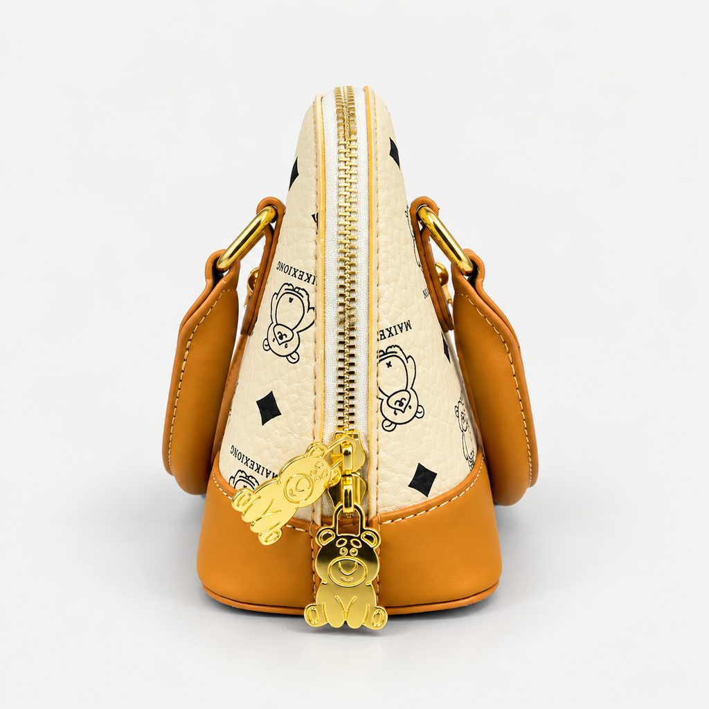 Elegant Teddy Print Handbag