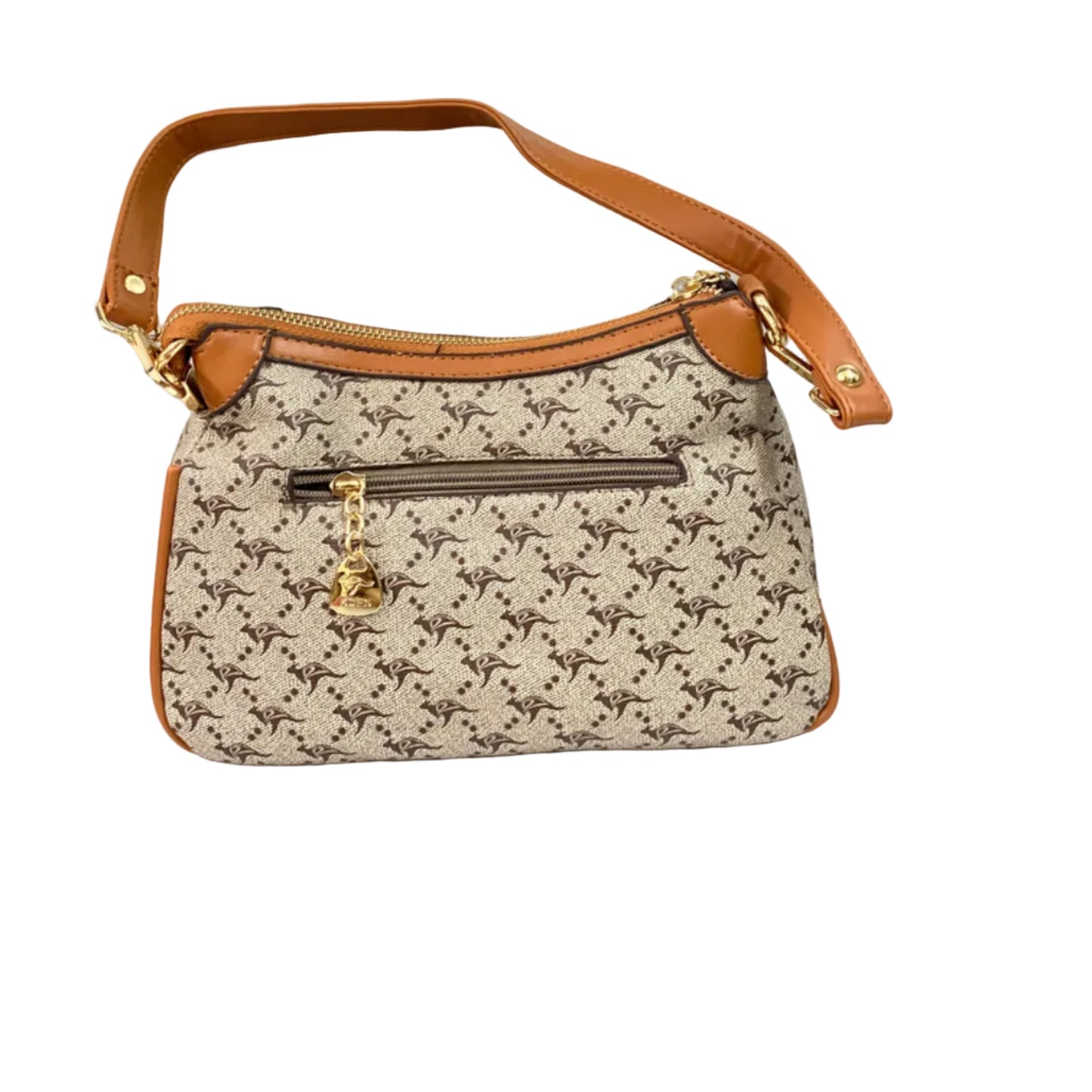 Premium Brown Caramel Horse Logo Handbag – Women’s Luxury Shoulder & Crossbody Bag