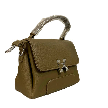 Luxury Brown Leather Handbag for Women – Elegant Shoulder Bag
