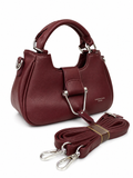 A red Mini Leather Handbag – Burgundy | Top Handle Crossbody Bag