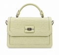 Luxury Mint Geometric Pattern Top Handle Bag