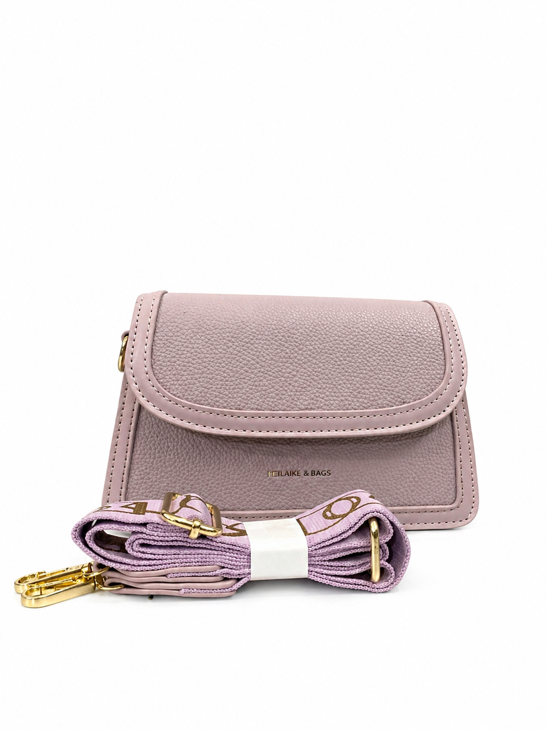 A Luxury Mini Crossbody Bag with Designer Strap – Blush Pink