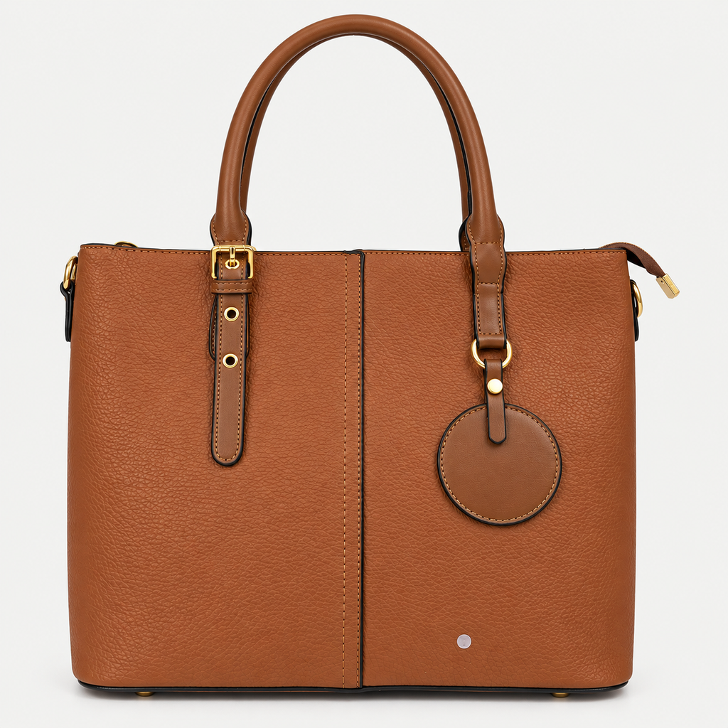 Elegant Textured Leather Tote Bag