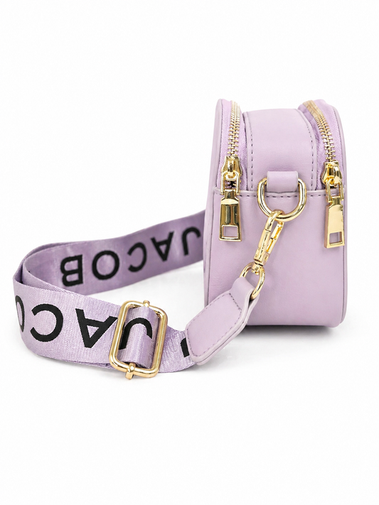 Crossbody Bag with Back Pocket & Gold Hardware