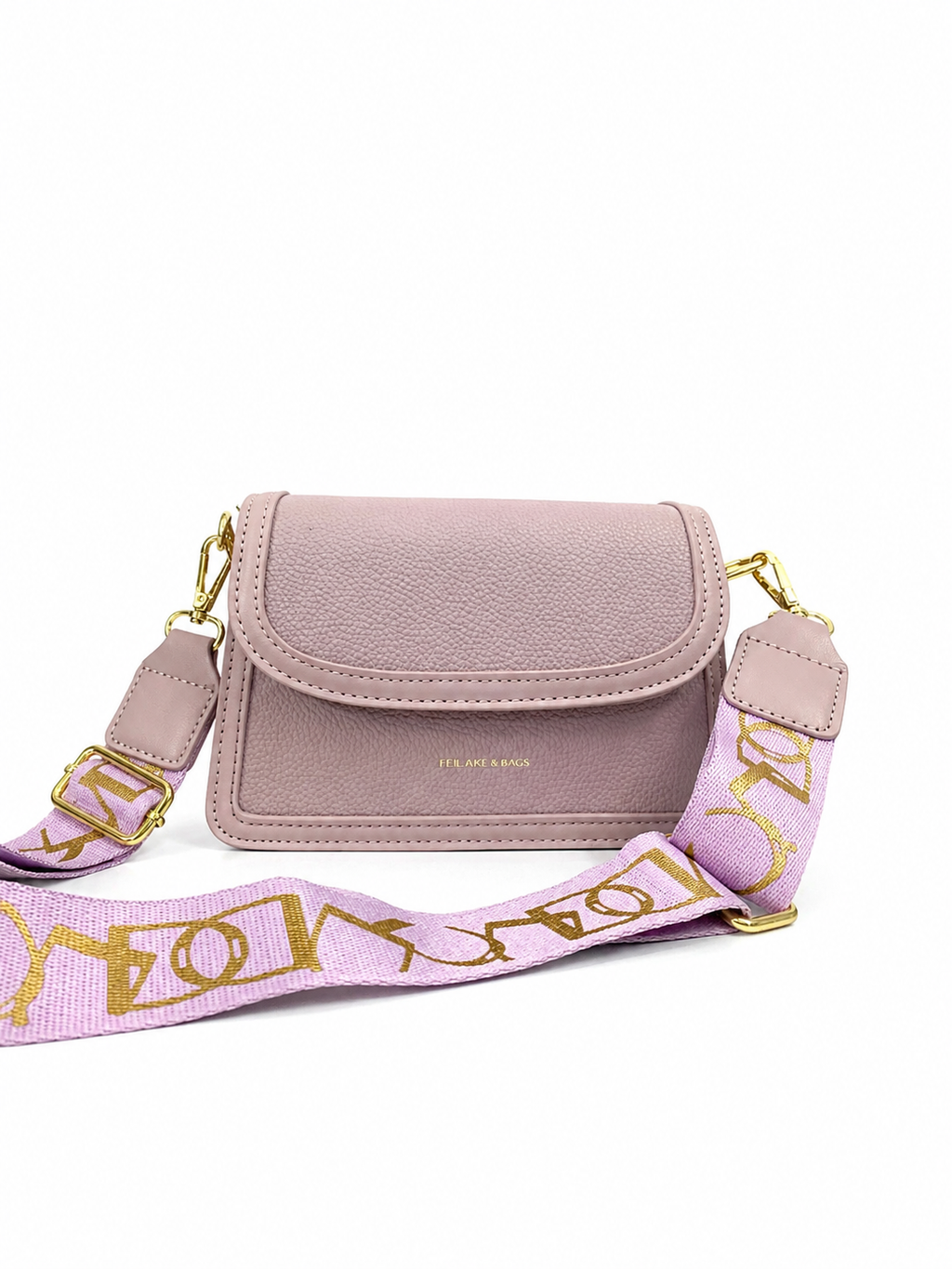 A Luxury Mini Crossbody Bag with Designer Strap – Blush Pink