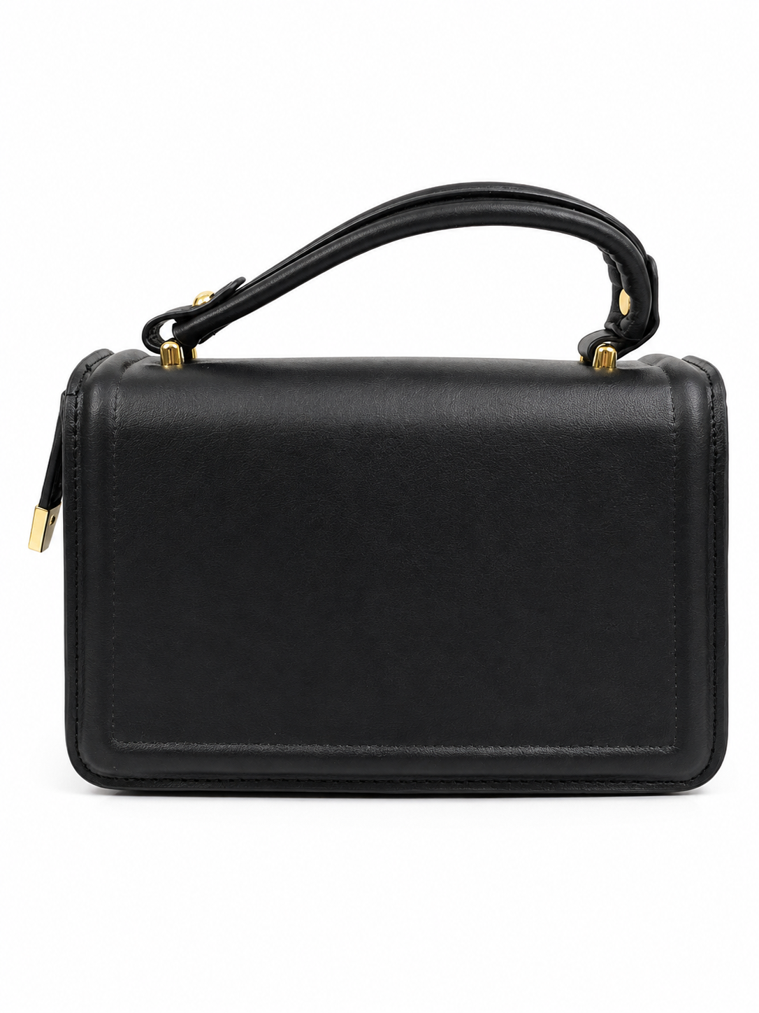 Classic Black Leather Satchel