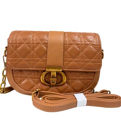 Elegant Brown Women’s Handbag | Premium PU Leather Shoulder & Crossbody Bag
