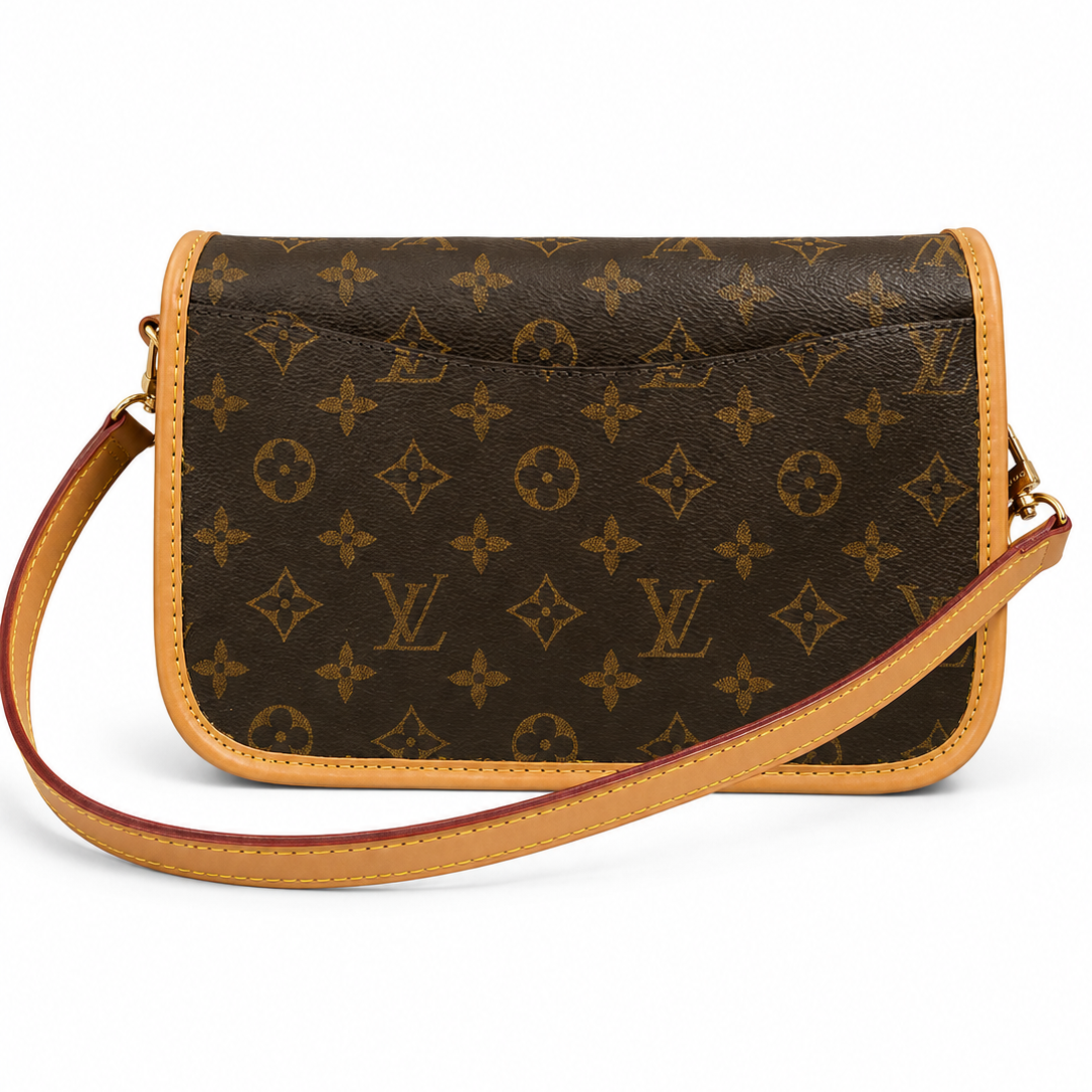 Elegant Vintage Monogram Crossbody Handbag