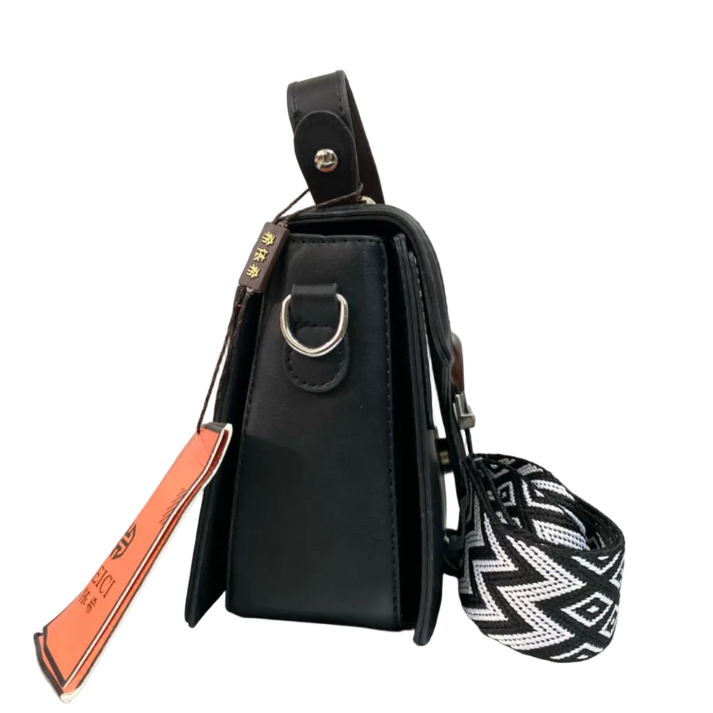 Luxury Black & Brown Women’s Handbag | Premium PU Leather Crossbody & Shoulder Bag