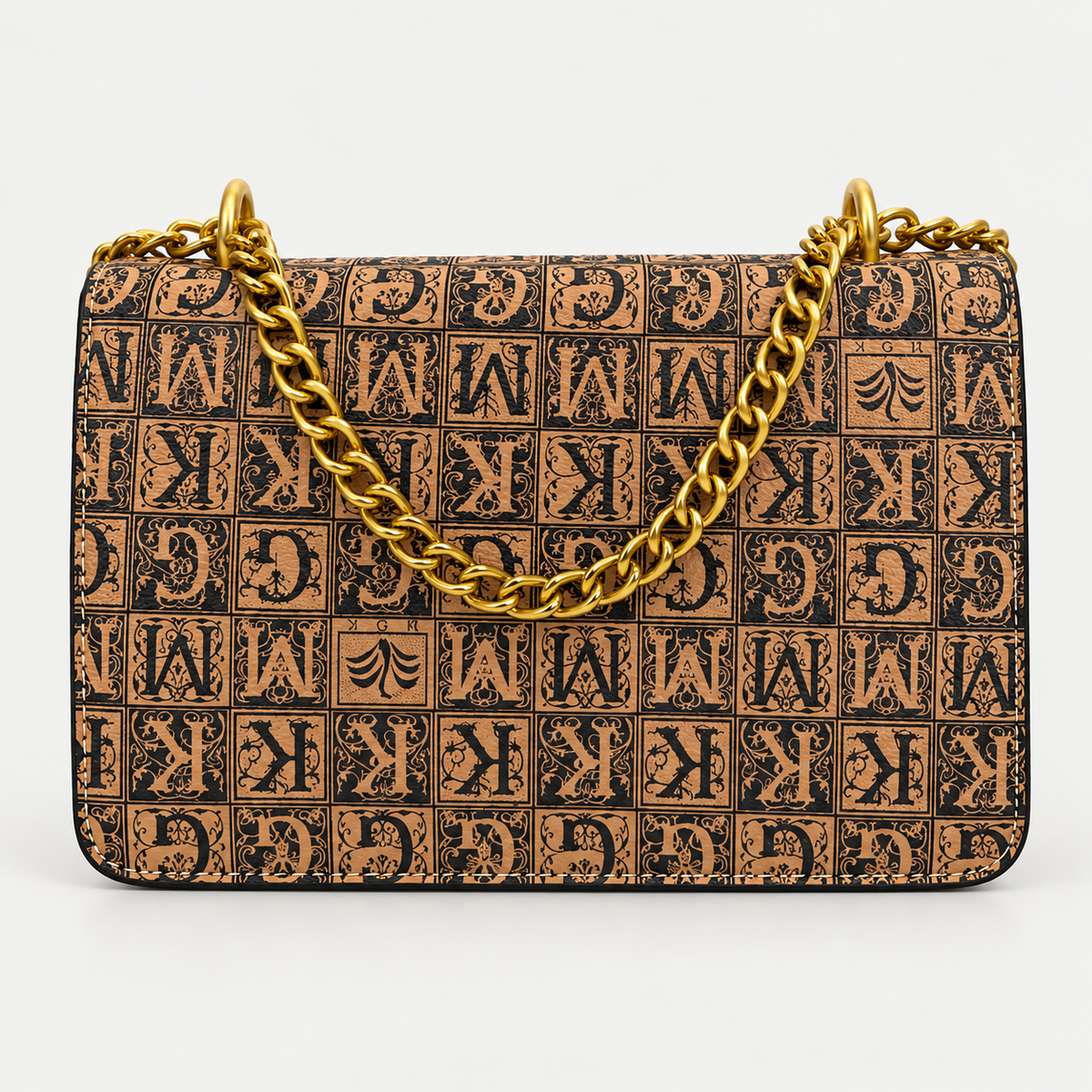 Elegant Vintage Monogram Shoulder Bag For Women