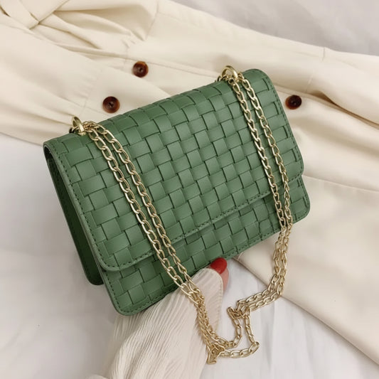 Women’s Black Crocodile Pattern Crossbody Bag