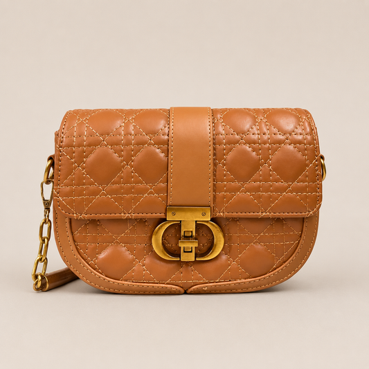 Elegant Brown Women’s Handbag | Premium PU Leather Shoulder & Crossbody Bag