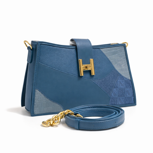 Aurelia Luxe Blue Chain Bag – Premium Designer-Inspired Handbag for Women