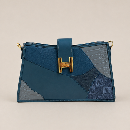 Aurelia Luxe Blue Chain Bag – Premium Designer-Inspired Handbag for Women